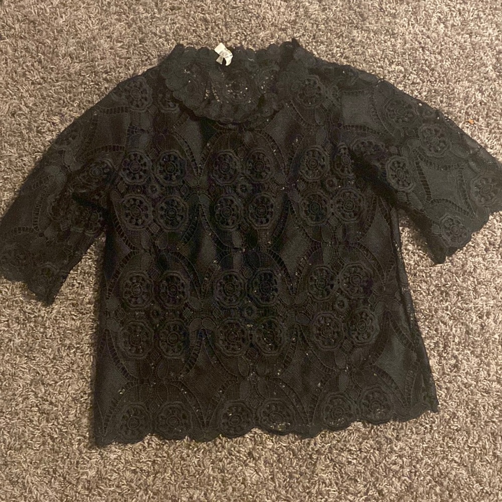 Black lace top